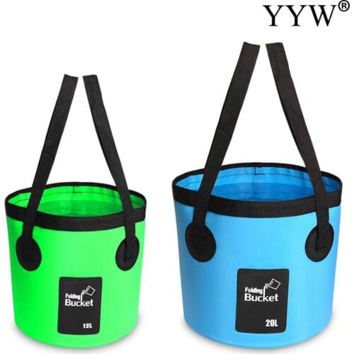 20l Blue Collapsible Buckets Water Container Basin For Fishing Camping Gardening Travel Outdoor Portable Foldable Bucket Bag