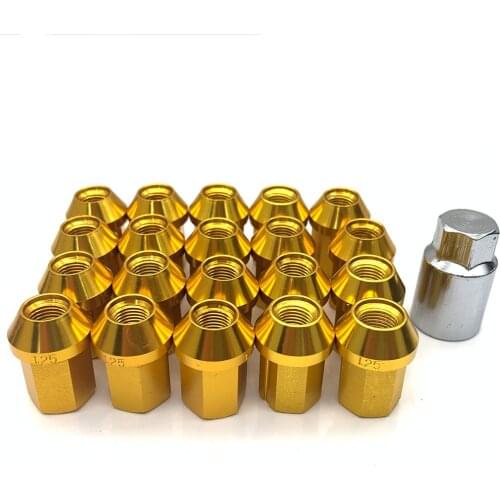 20pcs Wheel Lug Nuts alloy Screw Anti-theft Performac Racing Aluminium M12x1.5/1.25 Length 35MM
