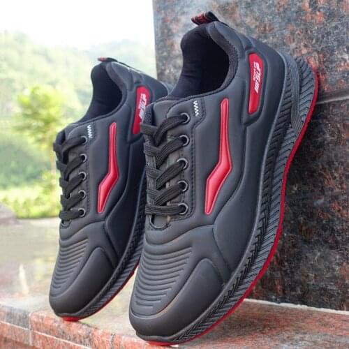 2021 Spring Men Casual Shoes Leather Waterproof Thick Buttom Wear-Resistant Shoes British Style Male Fashion Sneaker
