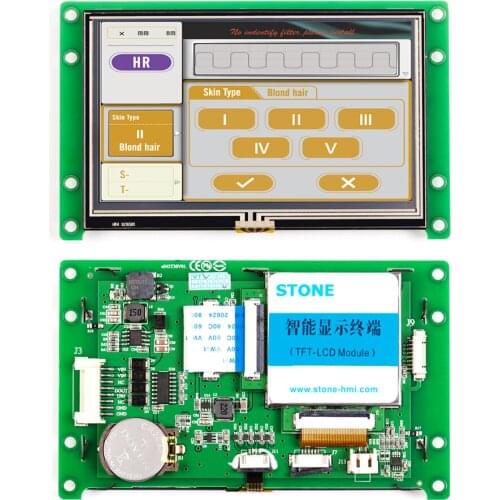 4.3" Embedded TFT LCD Display Panel with Controller Support PIC/ Any MCU 100PCS