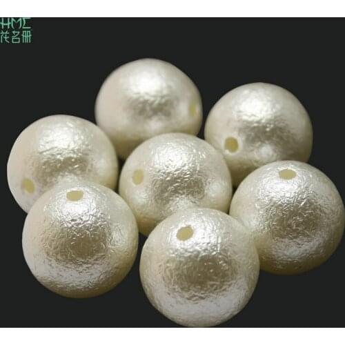 4/5/6/8/12/14/16/18/20mm 10-500pcs ABS Imitation Pearl Beads Wrinkled Round Plastic Beads For Jewelry Making Necklace DIY