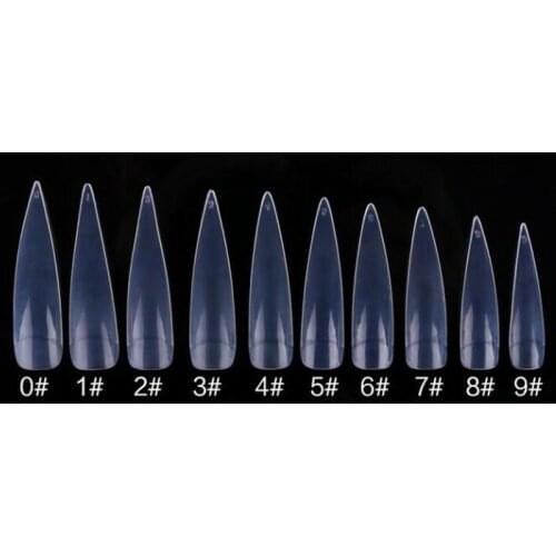 500pcs DIY sharp type half cover false nail tips seamless plate artificial nail shield sticker as beauty nail art manicure tool