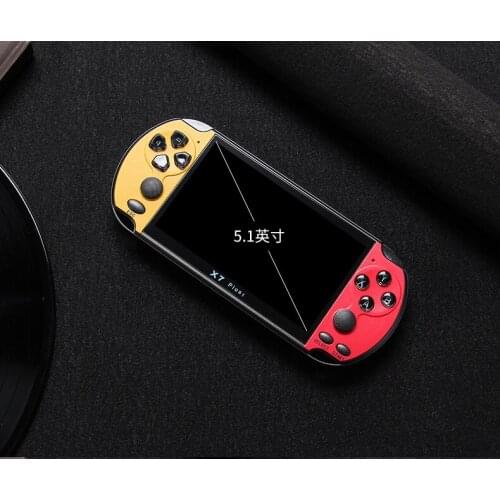 64Bit 5.1" LCD X7 Plus Double Rocker 8G Handheld Retro Game Console Video MP5 Game Players Support Game Saved Progress TV Output