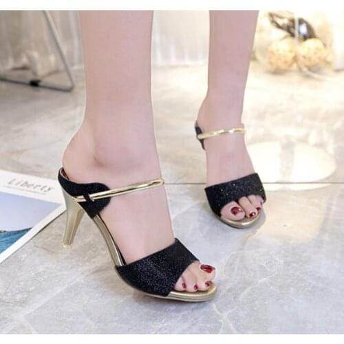 Autumn Summer women sandals for womenopen toe high-heeled shoes for women gold and silver high-heeled shoes for women Fashionable high-heeled sandals