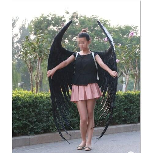 Black evil adult angel wings props catwalk show props festival Angel Feather wing Window decor underwear catwalk