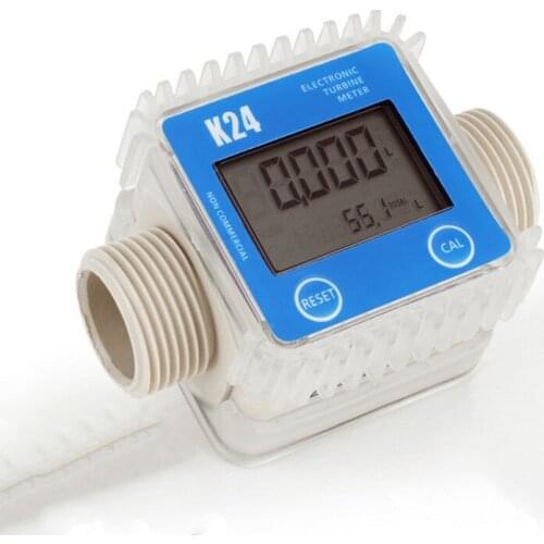 K24 Digital LCD Water Flow Meter Diesel Fuel Flow Tester flowmeter for Chemical Water Sea Flow ultrasonic flow Tool Accessory