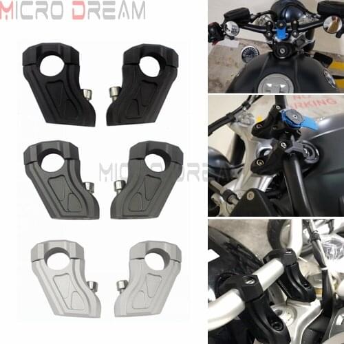 For BMW R NINET 2014 - 2017 R NINET R 9T Motorbike Handlebar Riser Handle Bar Clamp Extend Adapter For BMW Handlebar Risers
