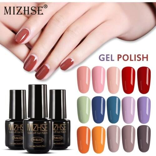 MIZHSE Gel Polish Nail Art Set For Manicure UV Vernis Semi Permanent Hybrid Nails Color Long-lasting Gel Lcquer Gellak Primer