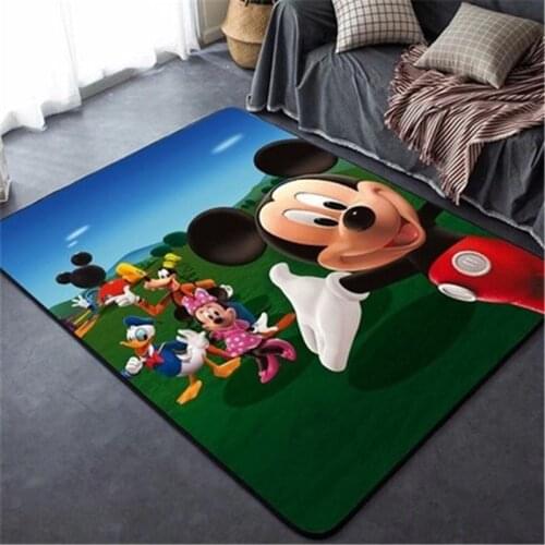 80x160cm Minnie Mickey Mouse Play Mat Door Mat Kids Boys Girls Game Mat Carpet Bedroom Indoor Mat Play Mat Baby Gym