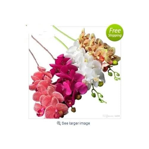 Orchids Simulation Real Touch Butterfly Phalaenopsis Orchid Artificial Flowers four colors For Wedding Centerpieces Decoration