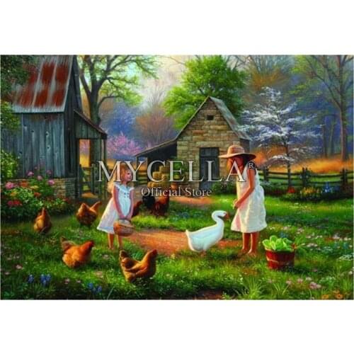 Chickens & Geese 5d Diy Diamond Painting Farm Children Diamond Embroidery Full Rhinestone Mosaic Christmas Gift Home Decor Craft