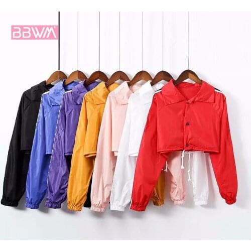 Short section umbilical stripe hit color drawstring thin sun protection clothing female loose wild thin long sleeve coat summer