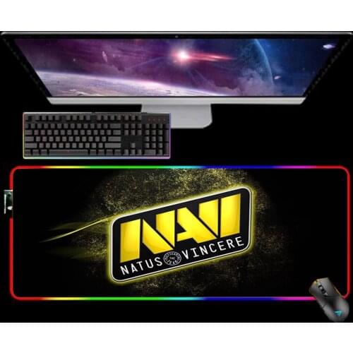 RGB Navi Natus Vincere Mouse Pad Mousepad Keyboard Pad LED Mause Pad Rubber No-slip with Backlit Tapis De Souris 35x60 Mausepad