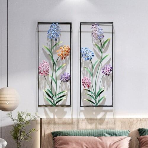 Creative modern 3D flowers Room decor aesthetic Simulation plant Room decor home decoration wall hanging Metal crafts home decor