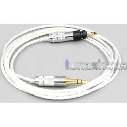 LN006603 Hi-Res Silver Plated 7N OCC Earphone Cable For Shure SRH840 SRH940 SRH440 SRH750DJ Philips SHP9000 SHP8900