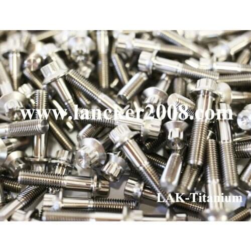 M7*32 Gr5 Titanium hexagon flanged bolt/screw for BBS LM-R SUPER-RS wheel hub