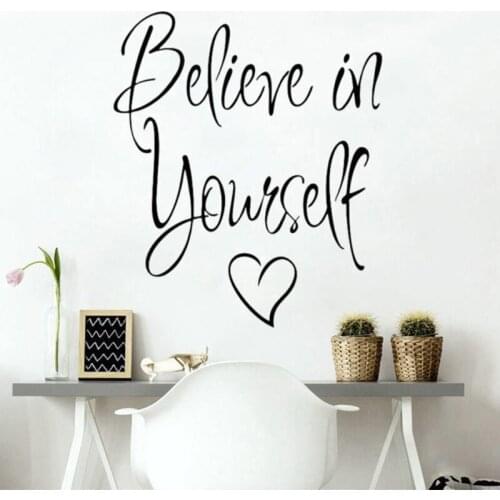 Motivational Quotes Wall Sticker Sentences Decals Office School Wall Decor Living Room Decoration Inspirational Removable