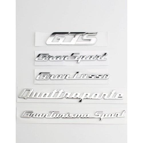 Car Trunk Letters Sticker For Maserati Gransport Granlusso Quattroporte GTS Granturismo Sport Car Emblem Badge Styling Stickers
