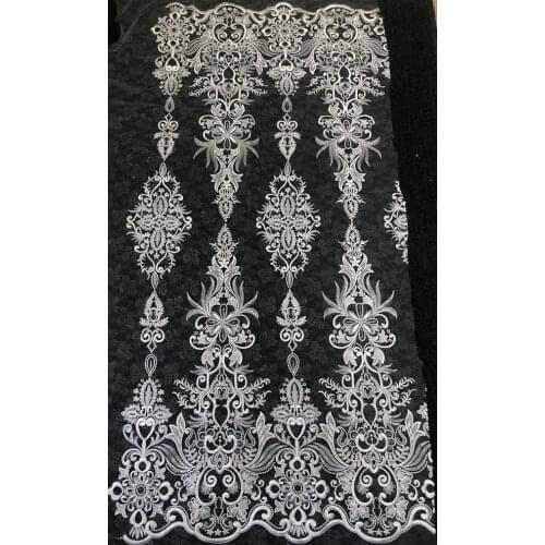 Newest Fashion Ivory Wedding Gown Dress Lace Fabric 135cm Width Bridal Dress Lace Farbic Sell By Yard