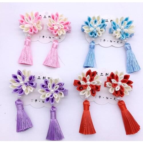 2021 new super fairy style thick tassels antique hairpin and wind hair ornaments Hanfu headdress girls costume head flower