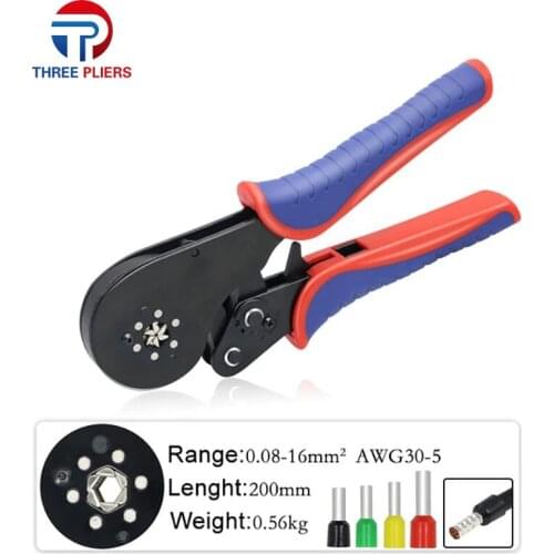 Tubular terminal crimping tools 16-6/0.08-16mm2/30-5AWG 1200pcs/box terminals mini pliers precision electrical clamps New set