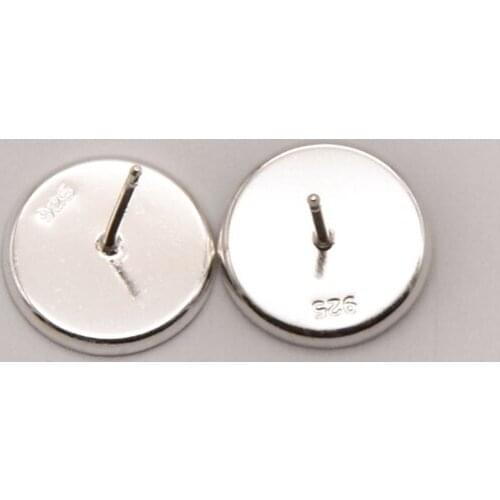 2 Pcs/Lot 12mm Stud Ear Base Designer Charms Jewelry Components Bulk Items Wholesale Lots Earring Making Supplies JA0418