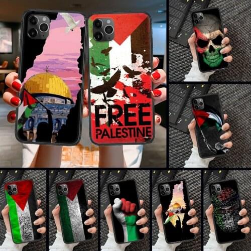 Palestine Flag Phone Case Cover Hull For iphone 5 5s se 2 6 6s 7 8 12 mini plus X XS XR 11 PRO MAX black art back luxury hoesjes