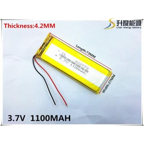Tablet battery 422773 3.7V 1100mAh Lithium Polymer LiPo Rechargeable Battery li ion cells For Mp3 DVD E-book bluetooth headset