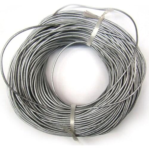 Gray True cowhide Beading Cord 2mm diameter Beading Wire Handcraft Accessories for bracelet and necklace free shiping