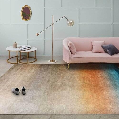 Modern Abstract Rainbow Gradient Color Carpet Living Room Bedroom Decor Nordic Style Carpet Kitchen Room Rugs Bathroom Mat
