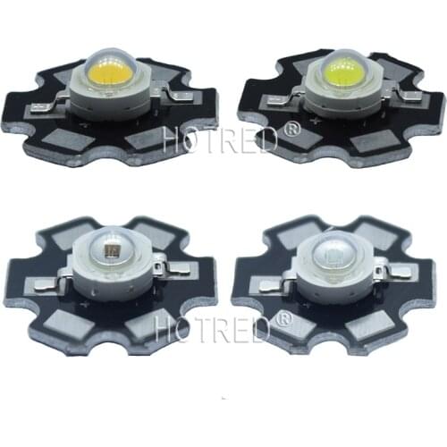 100pcs 1W 3W High Power LED Full Spectrum White Warm white Green Blue Deep Red 660nm Royal blue IR UV