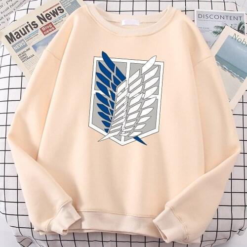 Attack On Titan Wings Of Freedom PrintMen Sweatshirt Casual Warm Hooded Hip Hop Fit Hoodies Autumn Loose Big Size Clothing Women