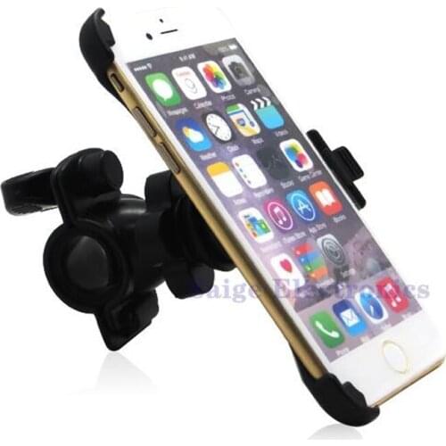 Black Color 360 Degree Rotating Bicycle Holder Bike Phone Mount Cradle Bracket Holder Cover for iPhone 6 4.7 inch