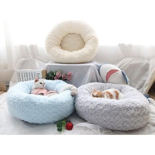 All Season Round Plush Pet Kennel Warm Cozy Deep Sleeping Nest Super Soft Dog Bed for Small Medium Dogs Cat Pet Bed Kennel