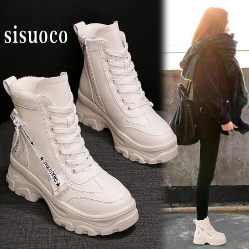 Autumn Winter Increase Ankle Shoes Women Plus Velvet Snow Boots Warm Round Head Casual Women Boots Boots Y790