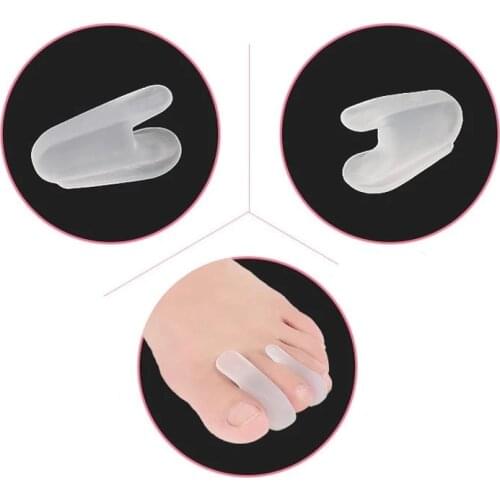 1-2Pair Orthopedic Pedicure A-Shaped Hammer Separator Thumb Valgus Corrector Tool Foot Pad Protector Straightener For Toes