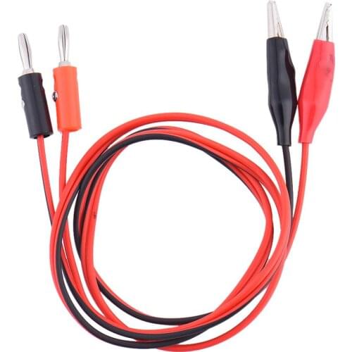 1 Pair Alligator Test Cord Lead Clip to Banana Plug Banana Plug to Alligator Clip Power Supply Test Cord for Multimeter Test#20