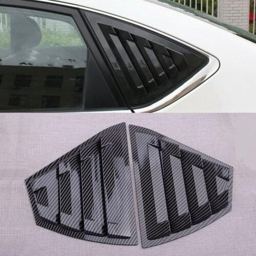 1 Pair Carbon Fiber Style ABS Car Side Vent Rear Window Louvers Scoop Accessories Fit for Nissan Sentra 2020 2021