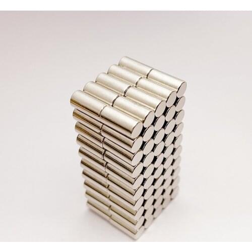 Neodyminum Permanent Magnetic rod 50pcs Dia5x10mm Disc Rare-earth Neodymium Strong Permanent Magnet