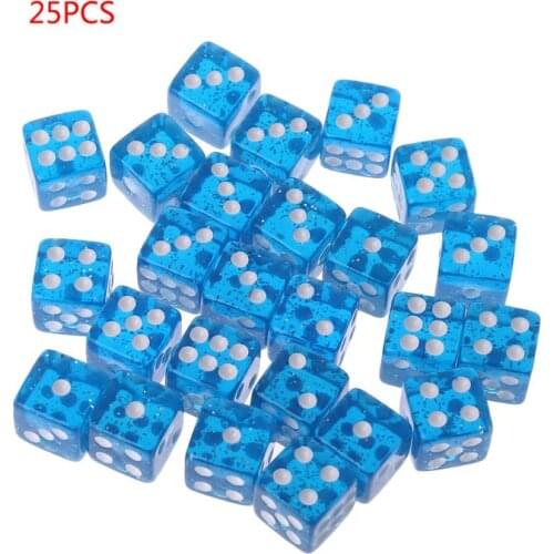 25Pcs/Set Party Game Dice 12 Square Transparent Dices Colorful Club Play Gifts For Dungeon D & D Desktop Table Games
