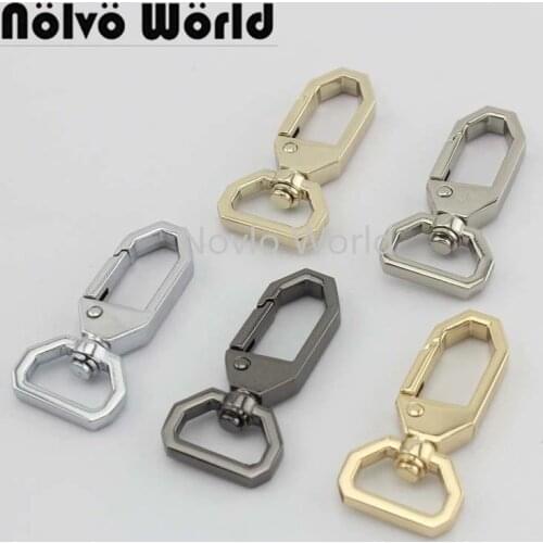 Novlo World 5-20-100pcs 5 colors, 48*16.2mm metal bags strap buckles lobster clasp knitting bag accessories carabiner snap hook