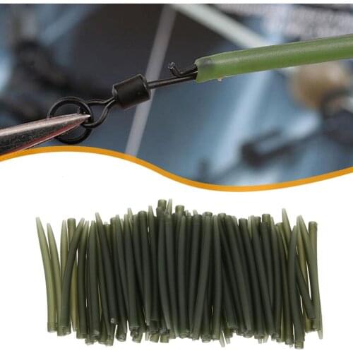 20pcs/40pcs 53mm TPR Terminal Anti Tangle Sleeves Connect with Fishing Hooks Carp Fishing Tackle Boxes Pesca Iscas Tools