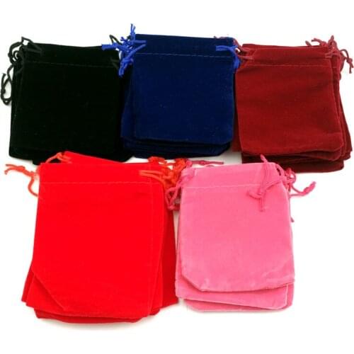 6*7cm 100pcs/lot Velvet Bags For Jewelry Gift Pouches Bag Package