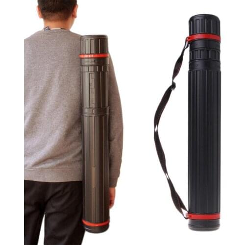 Flexible Plastic Telescopic Bluprint Document Painting Paper Storage Tube Box Art Supplies C26