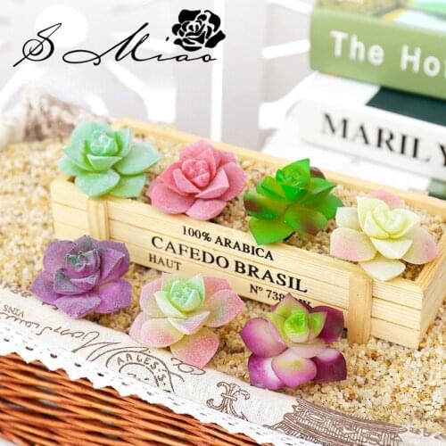 1PC Simulation Mini Succulent Artificial Plant Potted DIY Craft Home Balcony Room Hotel Window Sill Garden Layout Decorations