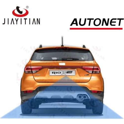 JIAYITIAN DIY Rear view Camera for Kia Rio X-Line x line 2017 2018 2019 License plate housing kit Lights Bracket backup camera