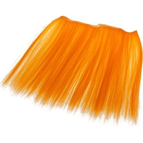 25 x 100cm Handmade Doll Straight Hair Wig for 1/3 1/4 BJD Dolls DIY Making Supplies - Orange