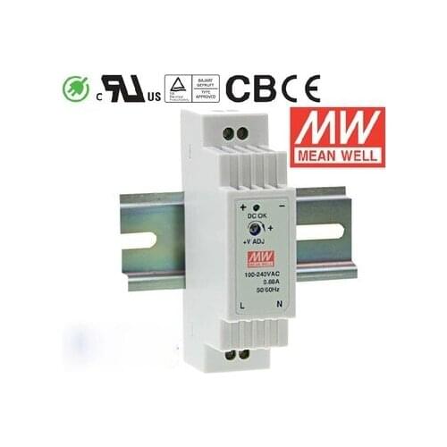 L Mean Well DR-15-12 15W 12V 1.25A Industrial DIN rail Meanwell Power Supply