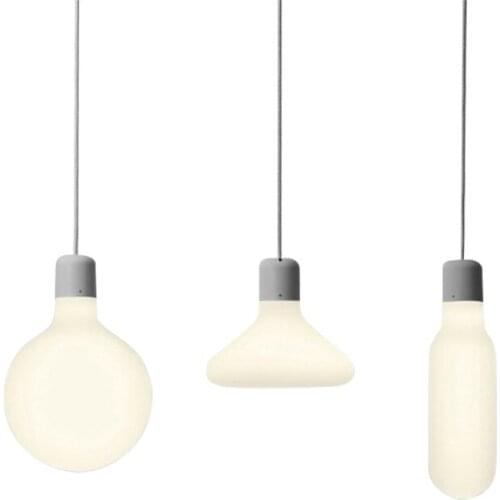 Fashion, light, study, dining room, bar, bedroom, bedside, milk, white lamp, single head, hand painted chandelier