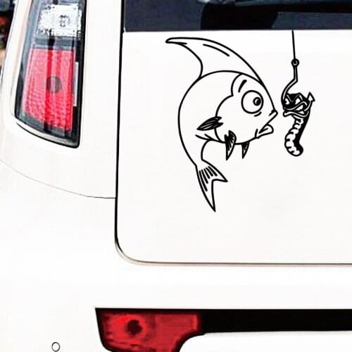 Cartoon go fishing Car Stickers And Decals Wrap Vinyl Car-Styling Art Design Pattern Car Accessories Windshield Waterproof